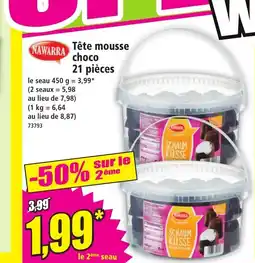 Norma NAWARRA Tête mousse choco 21 pièces offre