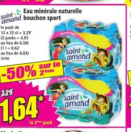 Norma SAINT AMAND Eau minérale naturelle bouchon sport offre