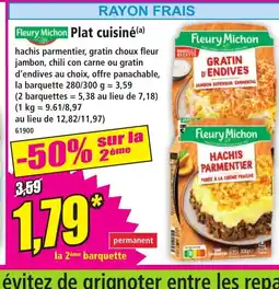 Norma FLEURY MICHON Plat cuisiné offre