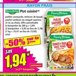 Norma FLEURY MICHON Plat cuisiné offre