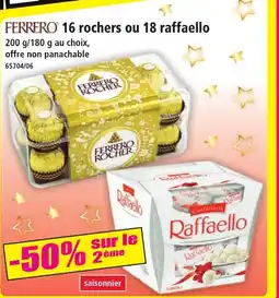 Norma FERRERO 16 rochers ou 18 raffaello offre
