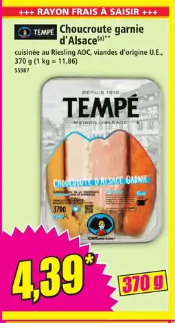 Norma TEMPÉ Choucroute garnie d'Alsace offre