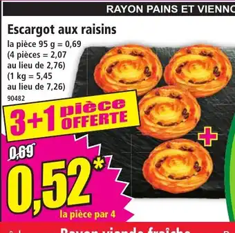 Norma Escargot aux raisins offre