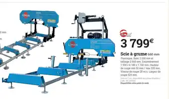 Espace emeraude Scie à grume 400 mm offre