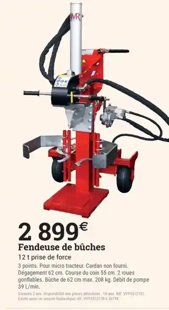 Espace emeraude Fendeuse de bûches offre