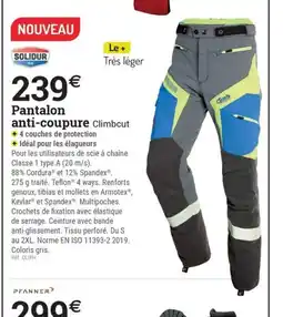 Espace emeraude SOLIDUR Pantalon anti-coupure offre