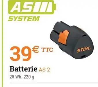 Espace emeraude Batterie AS 2 offre