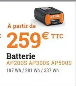 Espace emeraude Batterie offre