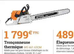 Espace emeraude Tronçonneuse thermique MS 661 offre