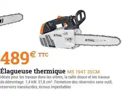 Espace emeraude Élagueuse thermique MS 194T offre