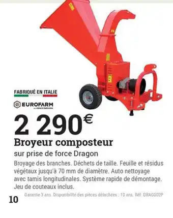 Espace emeraude Broyeur composteur offre