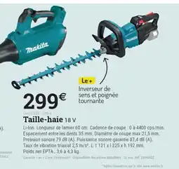 Espace emeraude Taille-haie 18 V offre