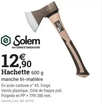 Espace emeraude SOLEM Hachette offre