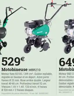 Espace emeraude Motobineuse MBR210 offre