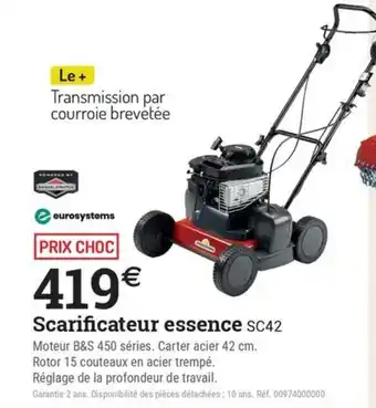 Espace emeraude Scarificateur essence Sc42 offre