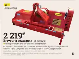 Espace emeraude Broyeur à couteaux offre