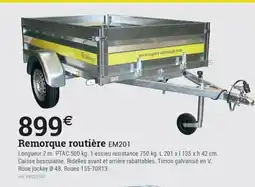 Espace emeraude Remorque routière EM201 offre