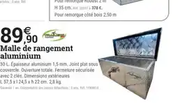 Espace emeraude Malle de rangement aluminium offre