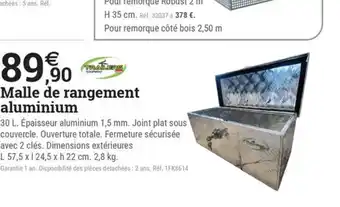Malle de rangement aluminium