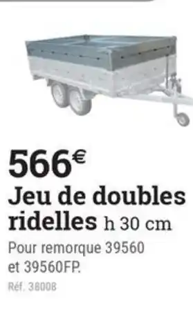 Espace emeraude Jeu de doubles ridelles h 30 offre