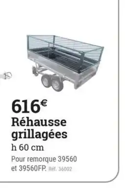 Espace emeraude Réhausse grillagées offre
