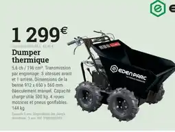 Espace emeraude Dumper thermique offre