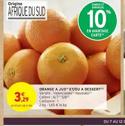 Intermarché Express Orange a jus et/ou a dessert offre