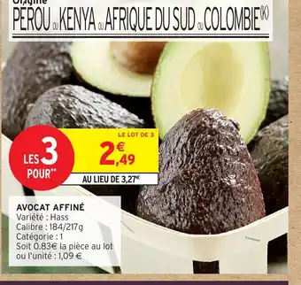 Intermarché Express Avocat affiné offre