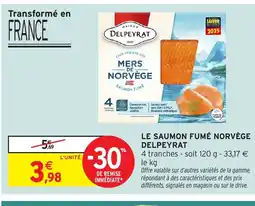 Intermarché Express DELPEYRAT Le saumon fumé norvège offre