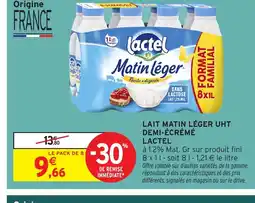 Intermarché Express LACTEL Lait matin léger uht demi-écrémé offre
