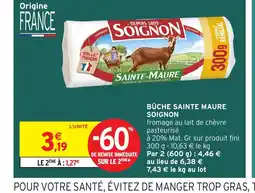 Intermarché Express SOIGNON Bûche sainte maure offre