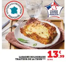 Hyper U Lasagne bolognaise traiteur de la thur offre