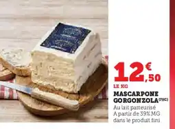 Hyper U Mascarpone gorgonzola offre