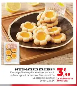 Hyper U Petits gateaux italiens offre