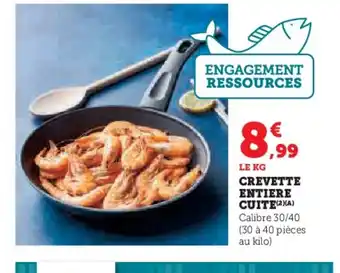 Hyper U Crevette entiere cuite offre