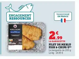 Hyper U Filet de merlu fish & chips u offre
