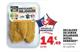 Hyper U Escalope de dinde milanaise royal bernard offre