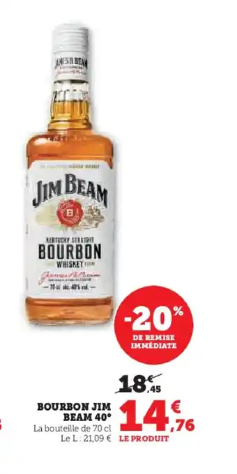 Hyper U JIM BEAM 40° Bourbon offre