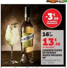 Hyper U MARIE BRIZARD 20° Liqueur fleur de sureau offre