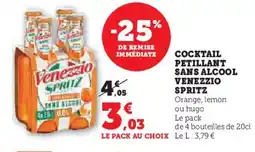 Hyper U VENEZZIO SPRITZ Cocktail petillant sans alcool offre