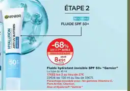 Monoprix GARNIER Fluide hydratant invisible SPF 50+ offre