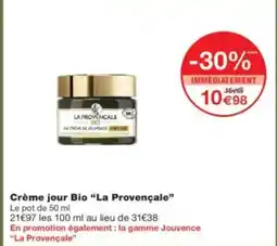 Monoprix LA PROVENÇALE Crème jour Bio offre