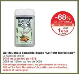 Monoprix LE PETIT MARSEILLAIS Gel douche à l'amande douce offre
