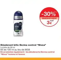 Monoprix NIVEA Déodorant bille Derma control offre