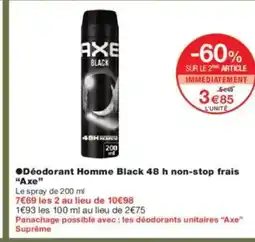 Monoprix SANEX Déodorant Homme Black 48 h non-stop frais offre