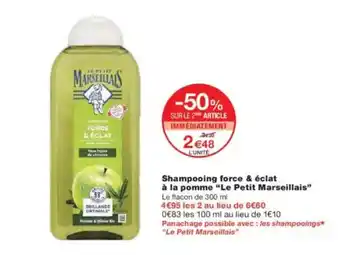 Monoprix LE PETIT MARSEILLAIS Shampooing force & éclat à la pomme offre