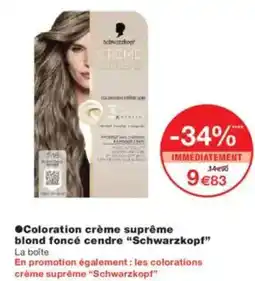 Monoprix SCHWARZKOPF Coloration crème suprême blond foncé cendre offre