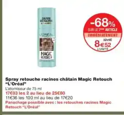 Monoprix L'ORÉAL Spray retouche racines châtain Magic Retouch offre