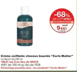 Monoprix CURLS MATTER Crème coiffante cheveux bouclés offre