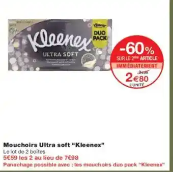 Monoprix KLEENEX Mouchoirs Ultra soft offre